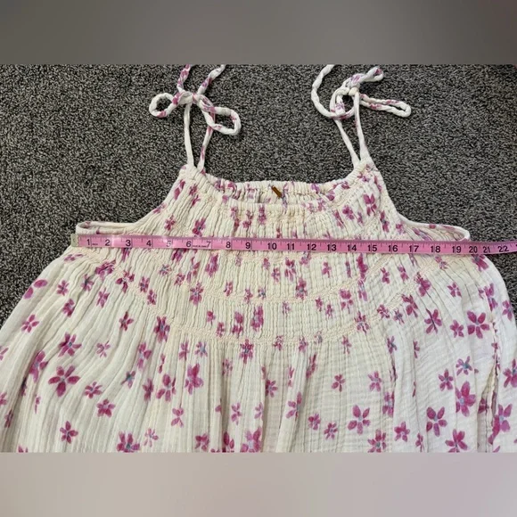 Free People Free People Azure Floral Midi Dress | Size Medium - Picture 7 of 10